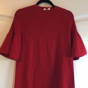 Anthropologie Moth Red Sweater Tunic/Dress size XS